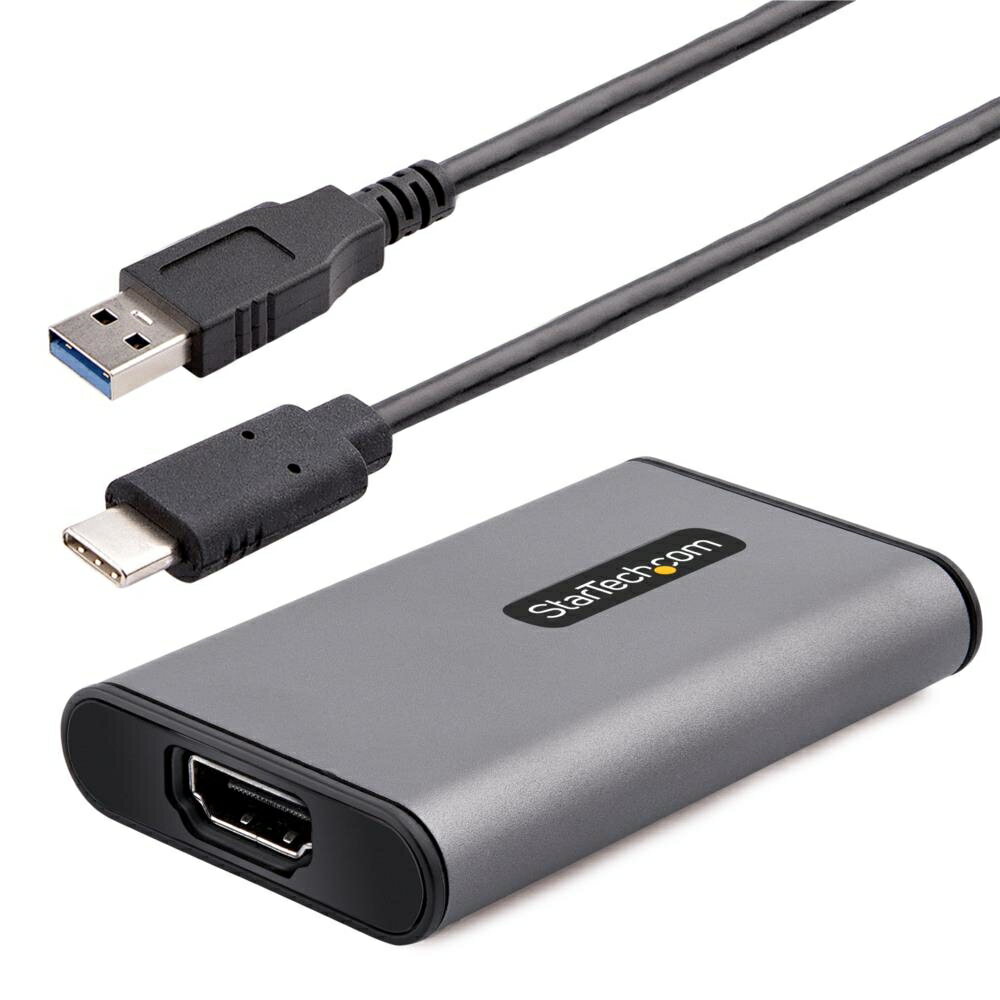 StarTech.com [4K30-HDMI-CAPTURE] ビデオキャプチャーユニット/USB-C & USB-A接続/4K30Hz HDMI/USB Video Class/Thunderbolt 3/Windows/Mac/Ubuntu/外付USB HDMIキャプチャーボード/ビデオキャプチャーユニット/USB HDMI レコーダー