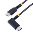 StarTech.com R2CCR-2M-USB-CABLE USBケーブル/USB-C-USB-C/2m/USB 2.0/L型 右向き/USB PD 対応/急速充電 データ転送/高耐久 アラミド繊維補強/Type-C 充電 同期コード/タイプC L字 コネクター