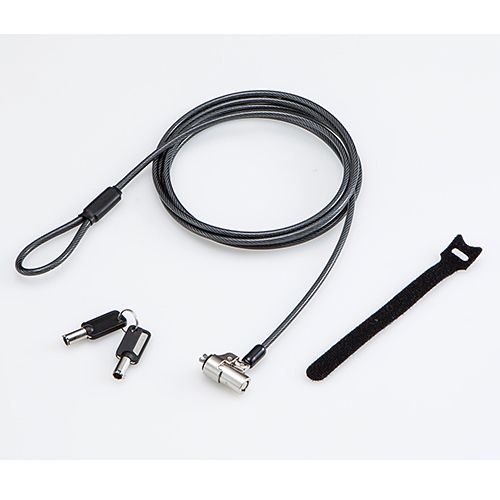 エレコム [ESL-703] セキュリティワイヤー/シリンダー錠/NobleWedge(3.2x4.5)互換/通常キー