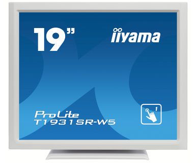 イーヤマ [T1931SR-W5] ProLite 19インチ タッチパネル スクエア 液晶ディスプレイ 1280x1024/D-Sub15Pin/HDMI/DisplayPort/スピーカー/LED/アンチグレア/TNパネル/抵抗膜方式/ピュアホワイト 