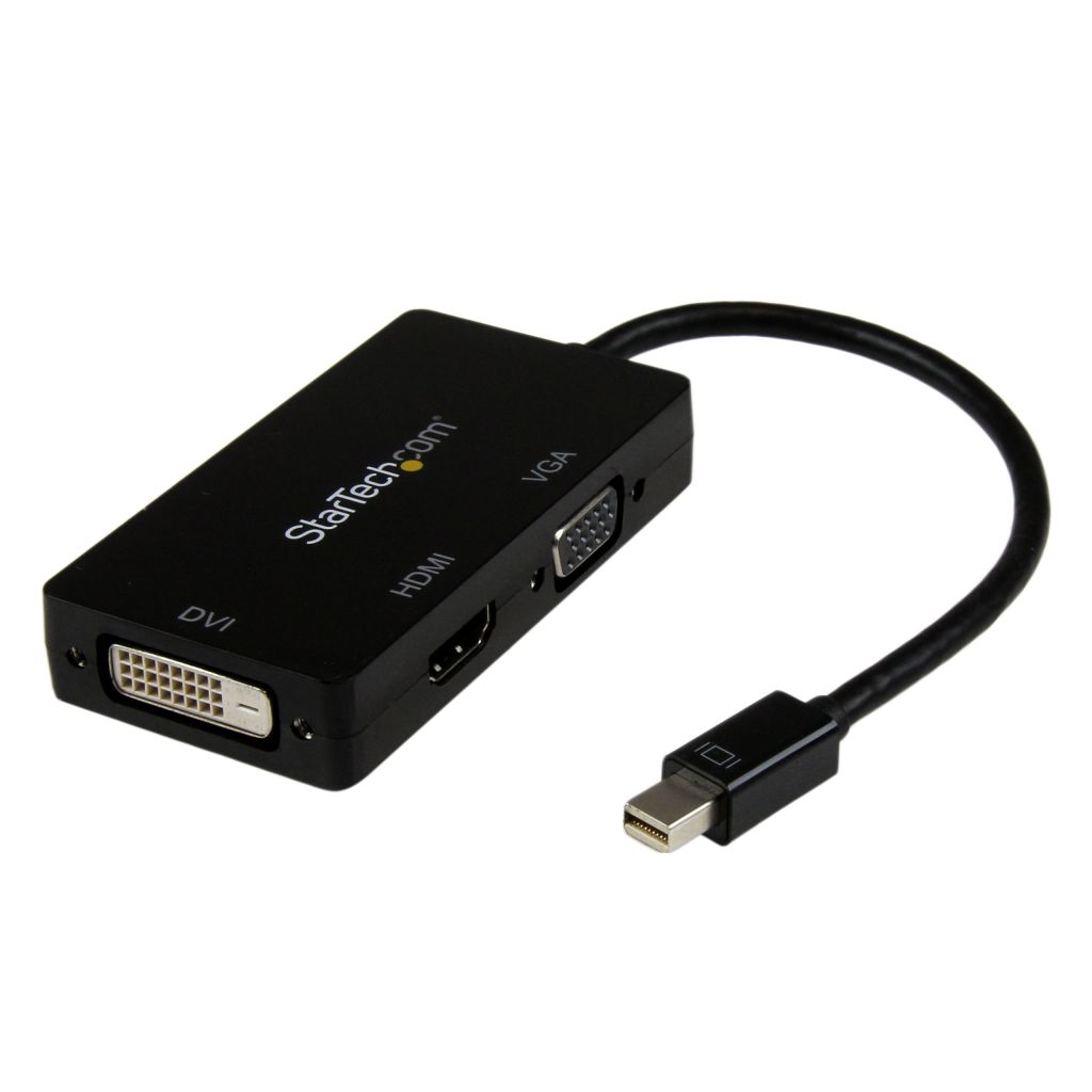 乐天商城 - StarTech.com [MDP2VGDVHD] Mini DisplayPort接続トラベルA/Vアダプタ 3イン1 ミニディスプレイポートMini DP - VGA/ DVI/ HDMI変換アダプタ 1920x1200/ 1080p ブラック