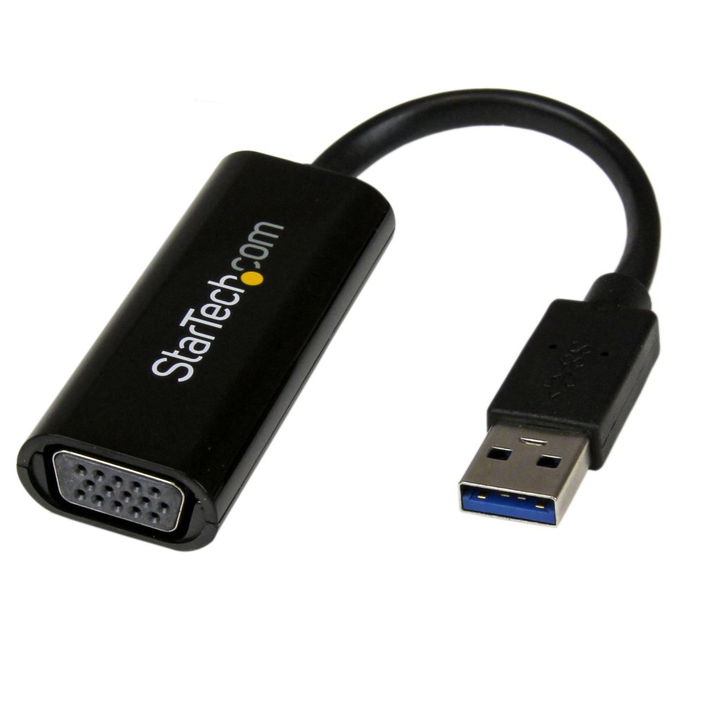 StarTech.com [USB32VGAES] スリムタイプ USB 3.0-VGA変換アダプタ 外付けディスプレイ増設アダプタ USB 3.0 A(オス)-VGA 高密度D-Sub15ピン (メス) 1920x1200/ 1080p