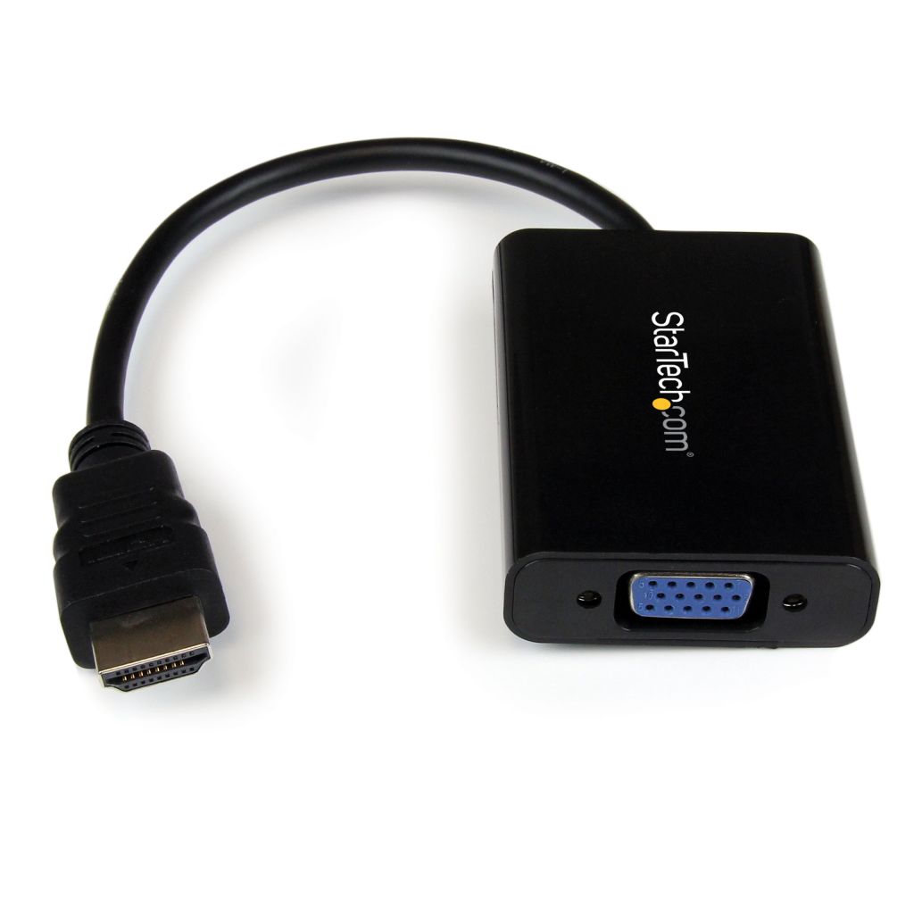 StarTech.com HD2VGAA2 HDMI-VGA変換アダプタ/コンバータ(オーディオ対応) HDMI オス-アナログRGB (D-Sub15ピン) メス 変換コネクタ 1920x1080