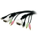 StarTech.com [USBDVI4N1A6] 1.8m USB/DVI-I/I[fBI/}CN ̌^KVMP[u PCp\Rؑ֊pUSB/DVI-I/I[fBI/}CNڑP[u