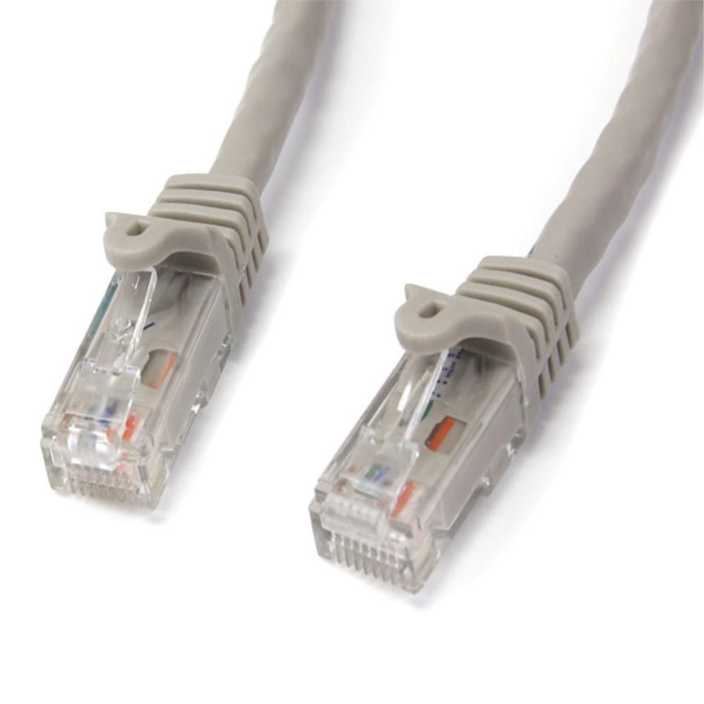 StarTech.com [N6PATC10MGR] 10m カテゴリー6 LANケーブル グレー RJ45モールディングコネクタ(ツメ折れ防止カバー付き) ギガビットイーサネット対応Cat6 UTPケーブル