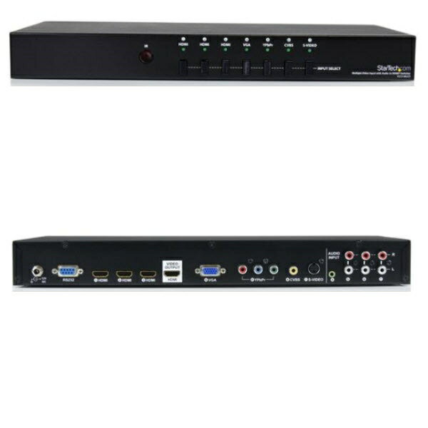 StarTech.com VS721MULTI マルチ入力対応ビデオスケーラー(スキャンコンバータ) HDMI/VGA/コンポーネント/S端子/コンポジット入力(3x RCA音声入力) - HDMI出力 セレクター機能付き