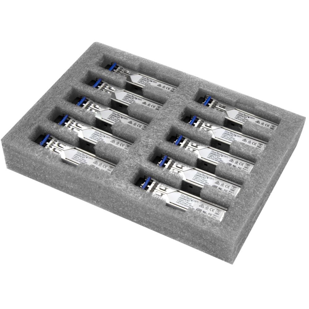 StarTech.com [J4859C10PKST] SFPモジュール 10個入りパック HP製J4859C互換 1000BASE-LX準拠光トラン..