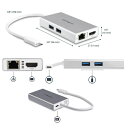 StarTech.com [DKT30CHPDW] USB Type-Cڑ}`A_v^ Vo[&zCg 4K HDMI/USB Power Delivery/USB 3.0 Type-A 2|[g/MKrbgLLAN