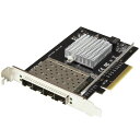 StarTech.com PEX10GSFP4I 10ギガビットイーサネット対応4ポートSFP 搭載光ファイバーネットワークカード PCI Express接続 Intel XL710チップ搭載 10GbE対応4x SFP 搭載LANカード