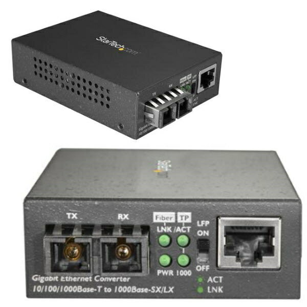 StarTech.com MCMGBSCMM055 Gigabit対応光メディアコンバータ 1000Base-SX 2芯SC端子 マルチモード(2芯) 最大550m ギガビット対応光メディアコンバータ 光 - LAN変換器