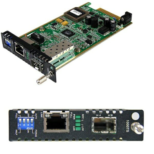 乐天商城 - StarTech.com [ET91000SFP2C] ギガビットイーサネット対応メディアコンバータ オープンSFPスロット 19インチラックマウントシャーシ収容対応カードモジュール 光ファイバー - イーサネット変換コンバータ