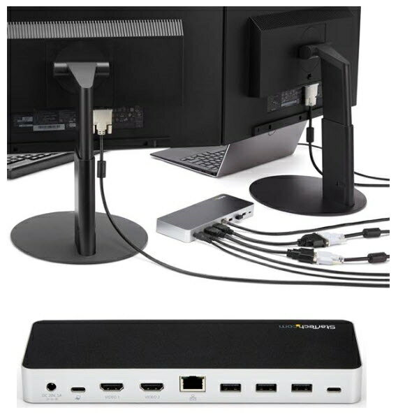 StarTech.com [MST30C2HHPD] USB Type-C ドック Windowsのみに対応 デュアルモニタ対応 USB-C - HDMI/D..