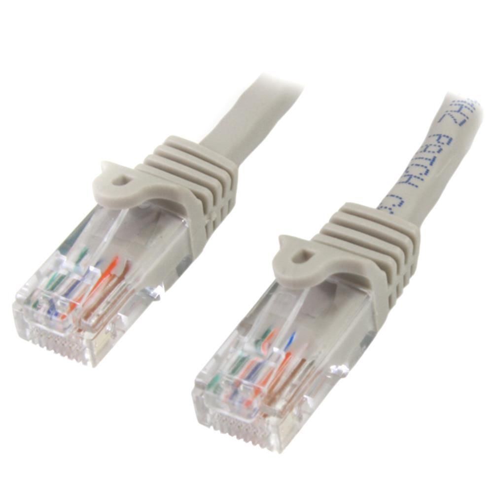 StarTech.com [45PAT10MGR] 10m カテゴリー5e LANケーブル グレー RJ45コネクタ(ツメ折れ防止カバー付き) イーサネット対応Cat5e UTPケーブル