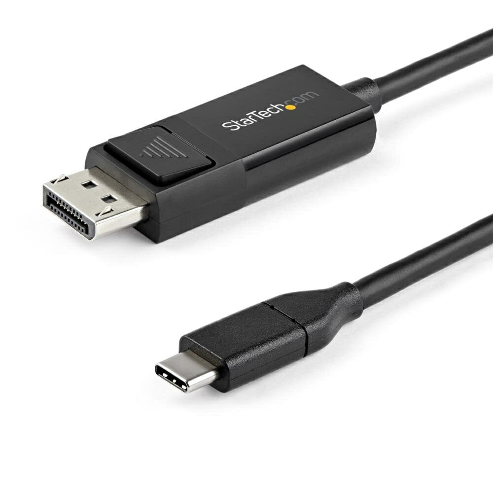 StarTech.com [CDP2DP2MBD] USB Type-C-DisplayPort 1.2 変換ケーブル 2m 双方向対応 4K/60Hz Thunderbolt 3互換アダプタ