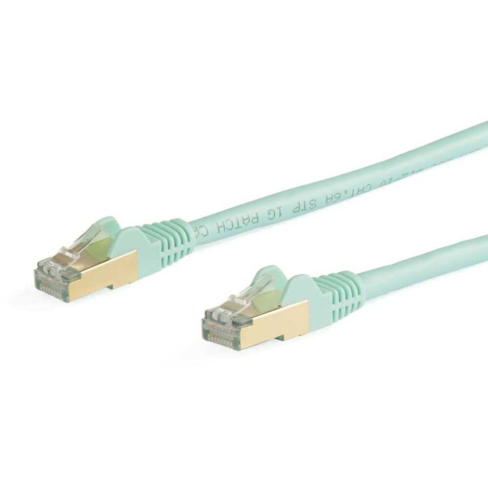 StarTech.com [6ASPAT10MAQ] カテゴリー6a LANケーブル 10m アクア ツメ折れ防止RJ45コネクタ CAT6aイーサネットケーブル