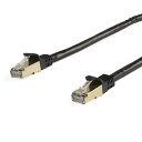 StarTech.com [6ASPAT5MBK] JeS[6a LANP[u 5m ubN c܂h~RJ45RlN^ CAT6aC[TlbgP[u