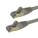 StarTech.com [6ASPAT150CMGR] JeS[6a LANP[u 1.5m O[ c܂h~RJ45RlN^ 10MKrbgΉCAT6aP[u