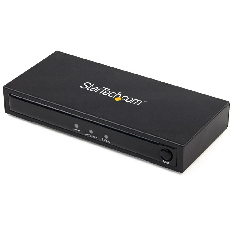 StarTech.com [VID2HDCON2] RCAコンポジット/S端子-HDMI 変換アダプタコンバータ オーディオ出力対応 720p NTSC/PAL入力 Mac/Windows対応