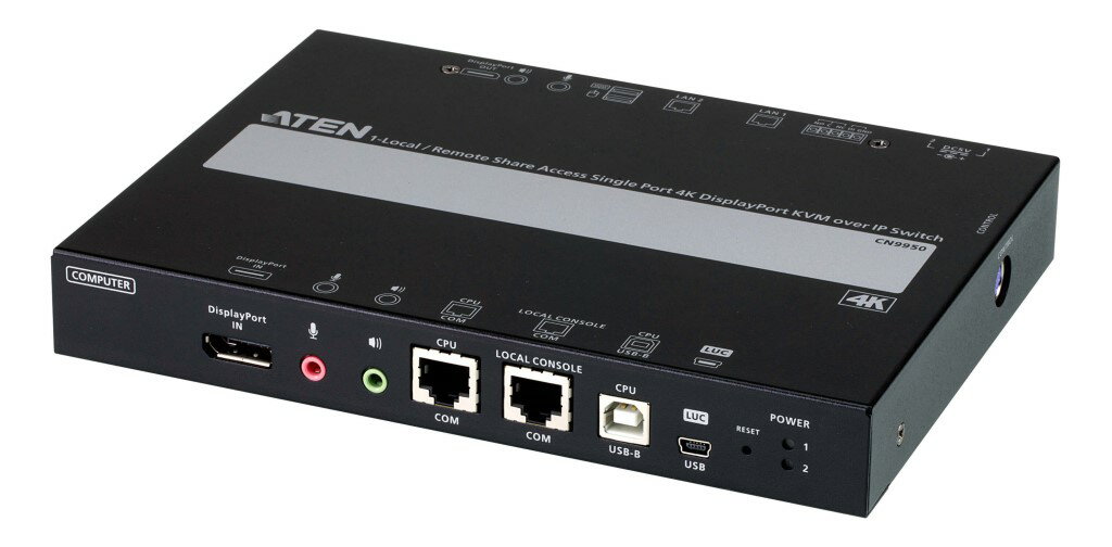 ATEN [CN9950/ATEN] 1ローカル/リモートアクセス共有1ポートDisplayPort KVM over IP(4K対応、RS-232C)