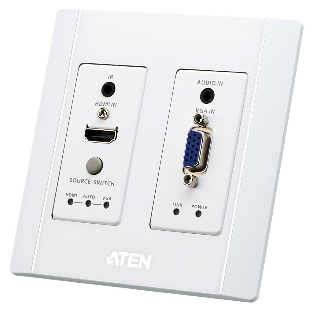ATEN [VE2812AUST/ATEN] HDMI & VGA HDBaseTトランスミッター(USウォールプレート、POHタイプ)