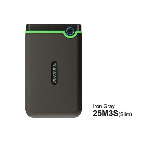 トランセンドジャパン TS1TSJ25M3S 1TB Slim StoreJet2.5” M3S Portable USB3.1 Gen1 Iron Gray