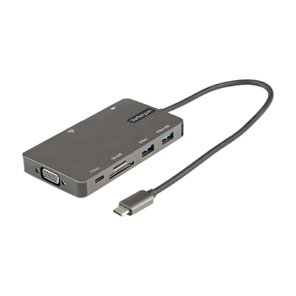 StarTech.com [DKT30CHVSDPD] USB Type-C}`ϊA_v^[/m[gPChbLOXe[V/4K30Hz HDMI ܂VGA/5Gbps USB-A + USB-Cnu/SD & MicroSDJ[h[_[/MKrbgLLAN|[g/100W USB PD/^CvCΉgxhbN/30cmP[u