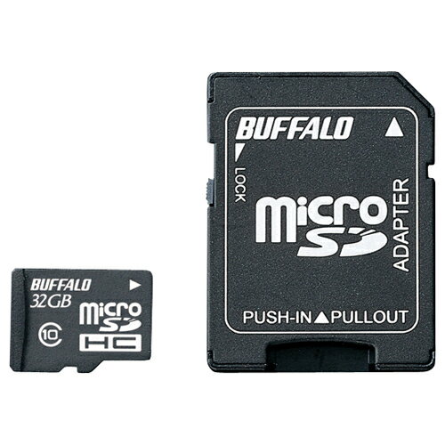 バッファロー [RMSD-32GC10AB] Class10 microSDHCカード SD変換アダプター付 32GB