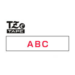 乐天商城 - ブラザー工業 [TZE-262] TZeテープ ピータッチ専用テープ(白テープ/赤字)36mm