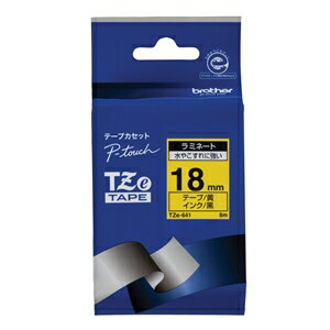 乐天商城 - ブラザー工業 [TZE-641] TZeテープ ピータッチ専用テープ(黄テープ/黒字)18mm