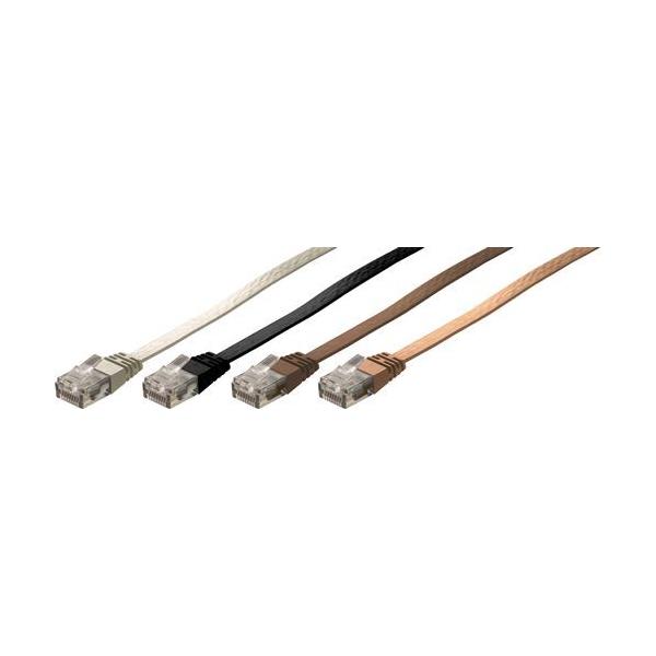 グリーンハウス [GH-CBESF6-15MBW] スーパーフラット Gigabit(カテゴリー6) LANケーブル(ストレート/15m/ブラウン)