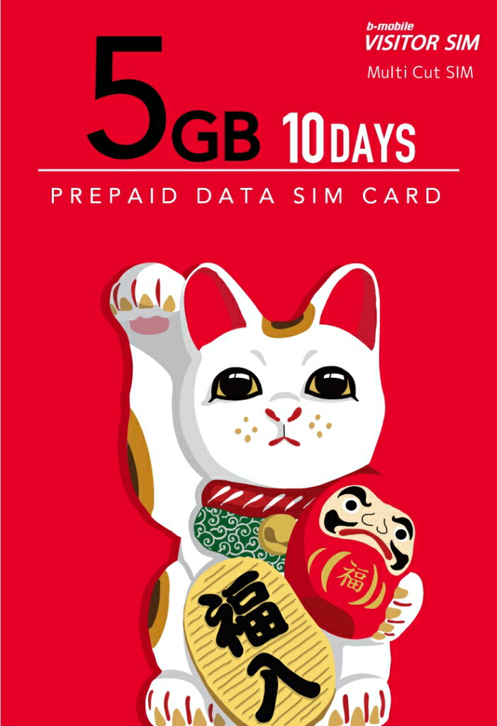 {ʐM [BM-VSC2-5GB10DC] b-mobile VISITOR SIM 5GB/10days Prepaid(}`JbgSIM)
