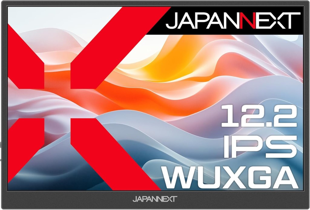 ジャパンネクスト [JN-MD-IPS122WX] 12.2インチ ワイド モバイルディスプレイ(1920x1200/IPS/miniHDMI/TypeC/スピーカー/非光沢/2年保証)
