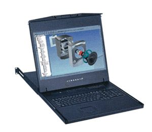 オースティンヒューズ [W119-MU1604E] 1U 19インチワイドスクリーンLCDモニター テンキー付キーボード ..