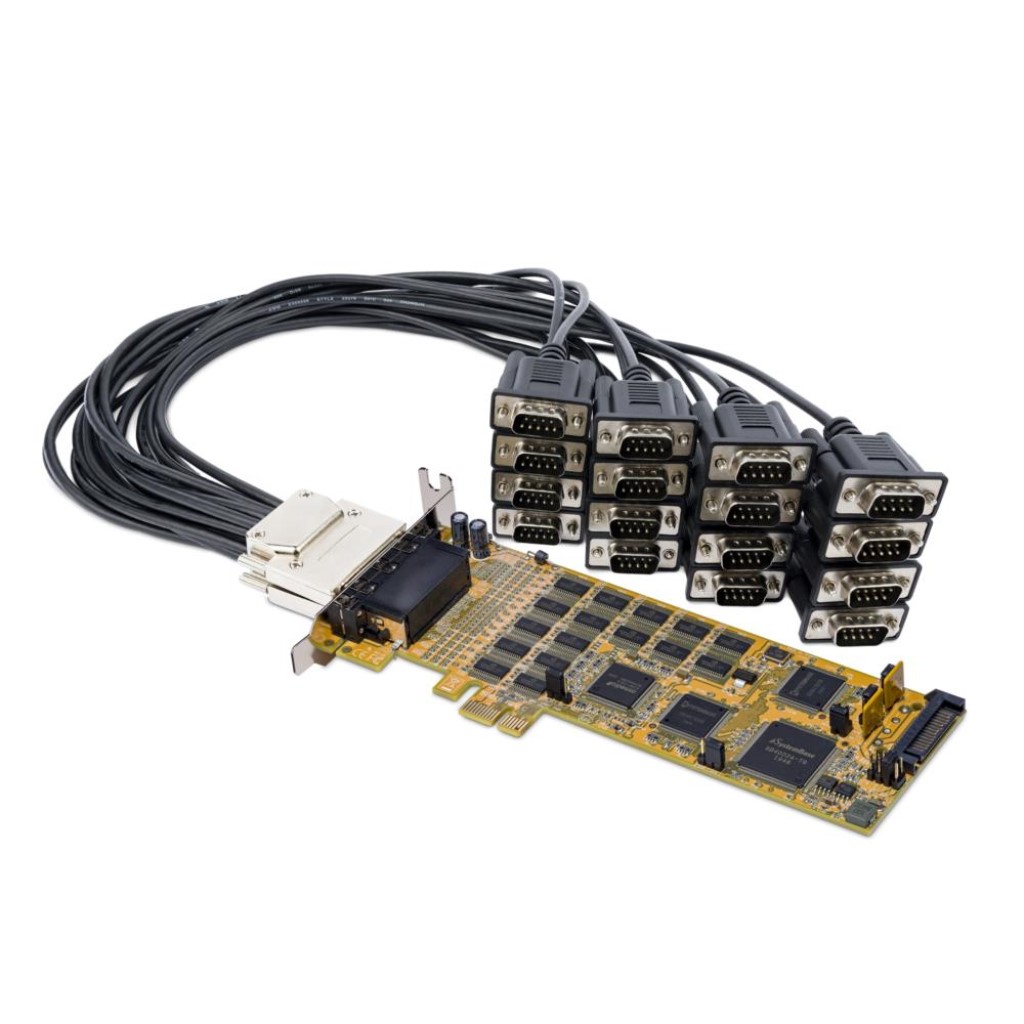StarTech.com [PEX16S550LP] RS232C シリアルインターフェースカード/PCI Express x1/16ポート RS232C/16C1050 UART/標準&ロープロファイル/PCIe DB9 変換アダプター/Windowsのみ