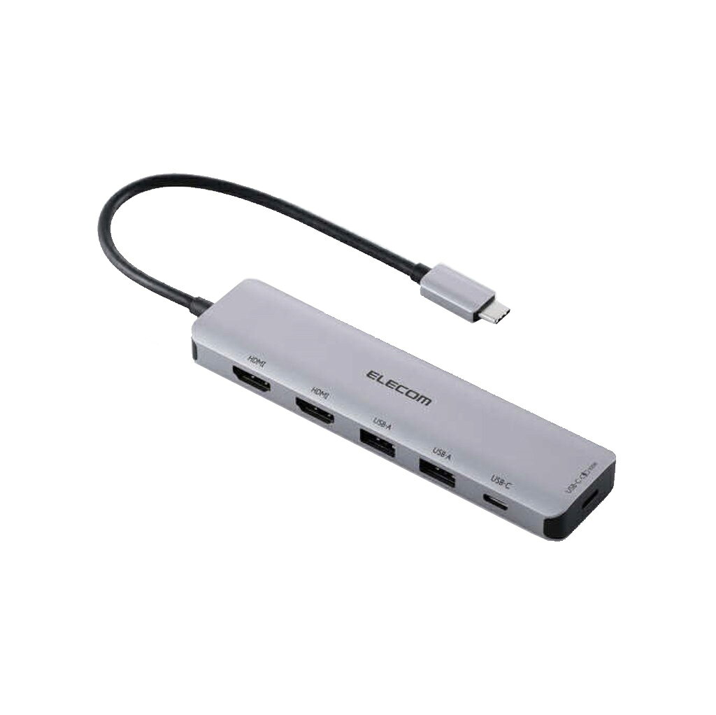エレコム [DST-M060BPSV] Type-Cドッキングステーション/USB PD対応/USB-Ax2/USB-C...