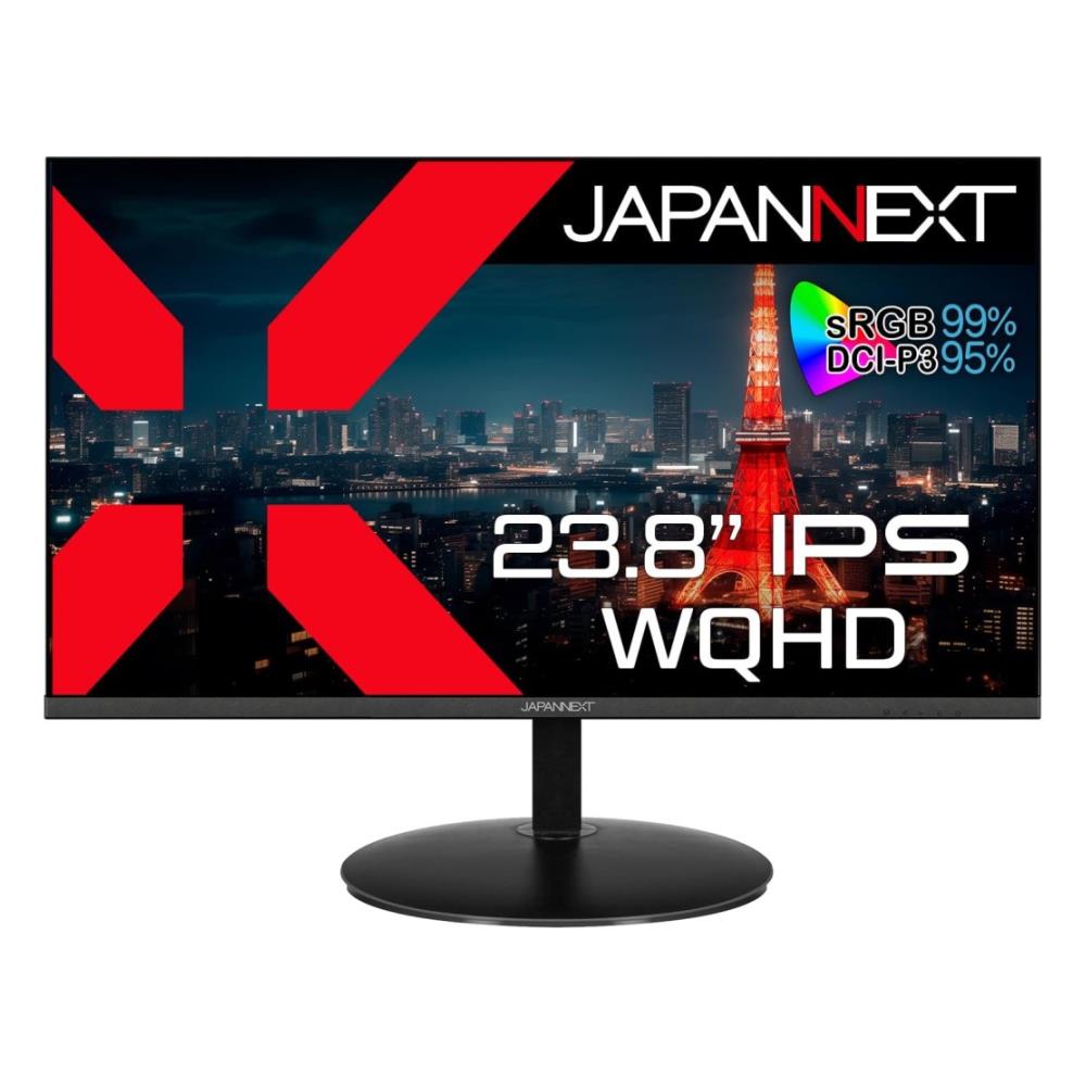 ジャパンネクスト [JN-IPS2380FLWQHD-N] 23.8インチ ワイド液晶ディスプレイ(2560x1440/IPS/HDMI/DP/DVI/チルト/2年保証)