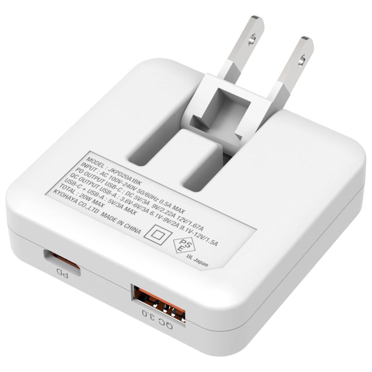 ���ϥ� [JKPD20A1WH] PD/QC3.0�б�AC�����ץ���20W(��)