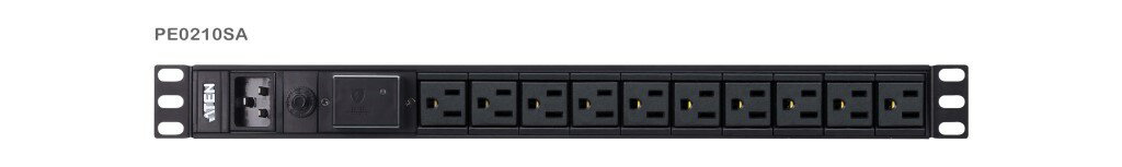 ATEN [PE0210SA/ATEN] 1UベーシックPDU(NEMA 5-20R出力、サージ保護機能搭載)
