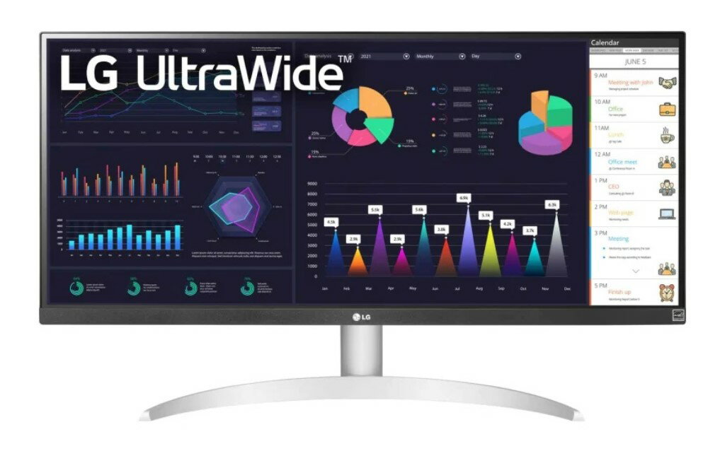 LG Electronics Japan [29WQ600-W] 29インチ ウルトラワイド液晶ディスプレイ(2560x1080/IPS/ノングレア/HDMI/DP/Type-C/スピーカー/チルト)