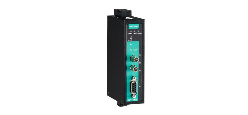 MOXA [ICF-1180I-S-ST] 産業用PROFIBUS-ファイバコンバータ シングルST