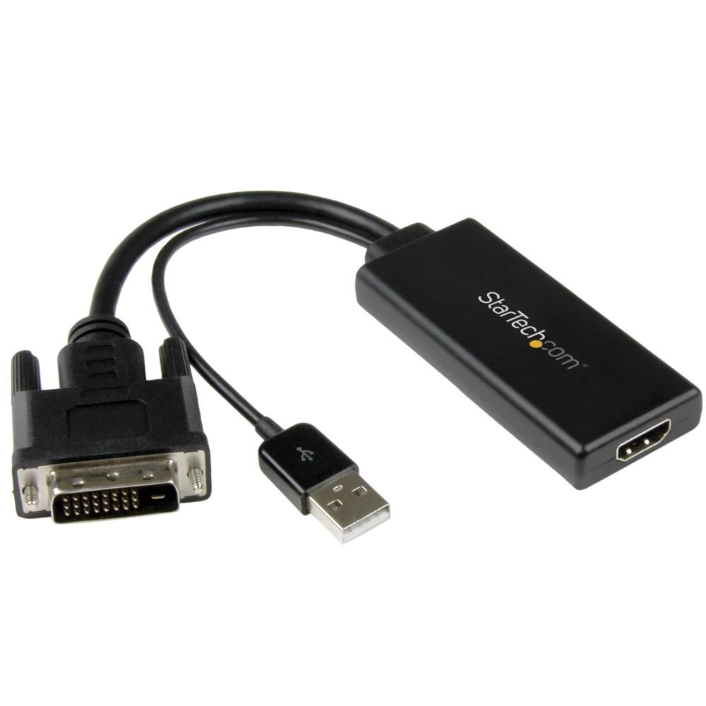 StarTech.com [DVI2HD] DVI - HDMI ϊA_v^ USBI[fBIɑΉ 1080p OtOtBbNA_v^[ DVI-D(IX)/HDMI(X)