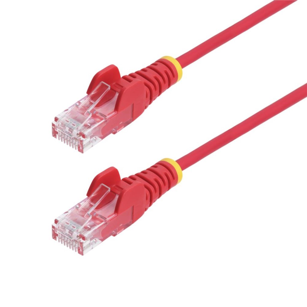 StarTech.co.. [N6PAT300CMRDS] CAT6 LANケーブル/スリム/3m/レッド/1Gb/100W PoE/スナッグレス/より線/フルーク試験済/カテゴリ6 RJ45 ギガビット イーサネットケーブル