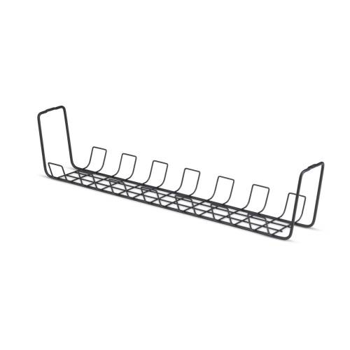 ※不良を除いて返品不可。※製品イメージは実際の製品と異なる場合があります。※メーカーにより、JANや型番等は予告なく変更されることがあります。（同等商品により返品・交換は不可となります。）※商品の詳細につきましてはメーカーホームページからご確認ください。 ■商品概要長さ約61.5cm、デスク下ネジ固定式、金属製メッシュバスケット型。ケーブル配線の整理と省スペース化を目的とした配線トレー 【商品詳細説明】デスク下配線ケーブルオーガナイザー(長さ約61.5cm)。足元の配線や電源タップをまとめて収納し、つまずきの危険を軽減しながら、すっきりした作業空間を維持します。トレー本体は幅13.3cm、奥行き12.5cmのゆとりあるサイズで、ケーブル配線や大型の電源タップもしっかり収まります。＜多用途に使えるケーブル収納トレー＞耐荷重5kgの配線用トレーで、複数のケーブル・コード・充電器・電源タップをたわまずに保持します。ケーブルの出し入れが容易で、配線が整い、作業空間の通気性向上にも貢献します。＜簡単に取り付けられる設計＞厚さ20mm以上の木製デスク下なら簡単に取り付けられます。このデスク裏配線トレーは、安定した取り付けに必要な木ねじ2本が付属しています。＜耐久性に優れたスチール製構造＞パウダーコートを施したスチール製の配線整理用トレーで、傷や衝撃に強く、長時間の使用でも安定性を保ちます。輸送時のさまざまな条件や取り扱いに耐えられるよう、ISTA 6規格準拠のパッケージで出荷されます。 ■製品タイプ：デスクオプション ■仕様： ●取付場所:デスク下 ●取付け面厚さ:最小20mm ●耐荷重:トレイあたり5kg ●色:ブラック ●製品長さ:615 mm ●製品幅:133 mm ●製品高さ:130 mm ●製品重量:400 g ●材質:スチール ●付属品:取り付けネジ一式、面ファスナー式結束バンド、クイックスタートガイド ※輸入製品につき、軽度の外装ダメージが出ることがあります。予めご了承下さい。●日本語マニュアル付属有/無：無●日本語マニュアルPDFダウンロード可/否：否●日本語データシートPDFダウンロード可/否：可