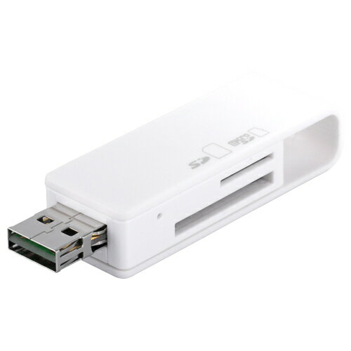 BUFFALO [BSCRD05U2WH] どっちもUSBカードリーダー/ライター どっちもUSBコネクター採用 ホワイト