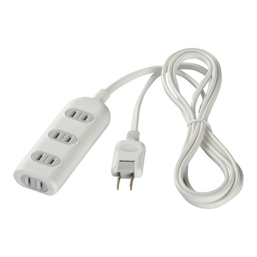 BUFFALO  2ピン式電源タップ 4個口タイプ 2m ホワイト