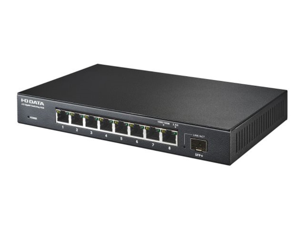 アイ・オー・データ機器 [BSH-QG08] 10G対応SFP+搭載2.5Gアンマネージスイッチングハブ 8ポート