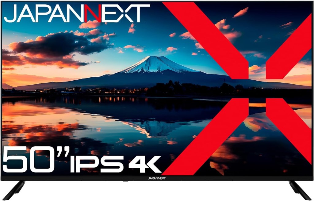 ジャパンネクスト [JN-IPS50UHDR-U] 50インチ ワイド 4K液晶ディスプレイ(3840x2160/IPS/HDMIx3/USB/HDR10/半光沢/スピーカー/1年保証)