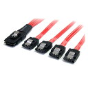 StarTech.com [SAS8087S4100] Mini SAS-SATAϊP[u 1m SFF-8087-4x b`tSATA