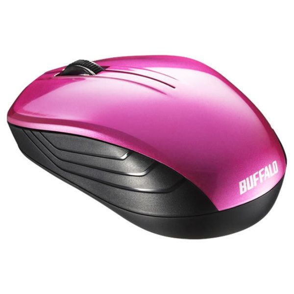 BUFFALO [BSMBW107PK] 無線 BlueLED 3ボタン スタンダードマウス ピンク