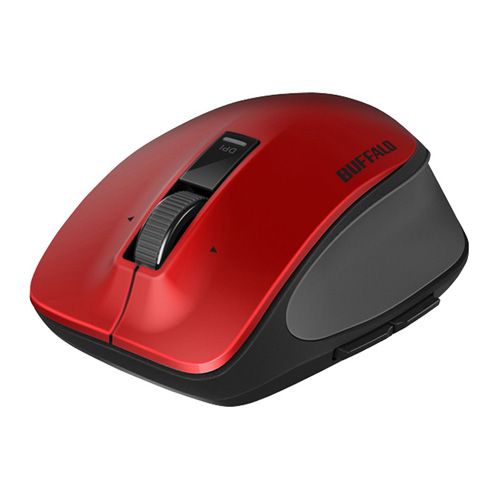 BUFFALO [BSMBW500MRD] 無線 BlueLED プレミアムフィットマウス Mサイズ レッド